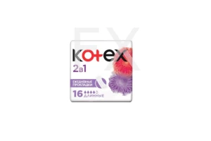 ПРОКЛАДКИ ГИГИЕНИЧЕСКИЕ Котекс (Kotex) ежедневные 2в1 n16 Ханьжоу