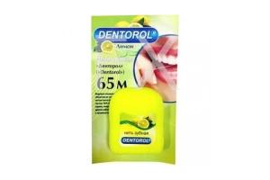 ДЕНТОРОЛ (DENTOROL) зубная нить 65м Лимонный Фреш Минт Технолоджи