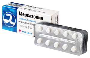 МЕРКАЗОЛИЛ таб 5мг n50 Польфарма-Польфа-Медана Фарма-Акрихин-Тархоминский ФЗ-Адамед