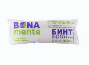 БОНА МЕНТЕ (BONA MENTE) бинт стерильный 5м x 10см Навтекс
