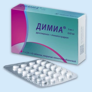 ДИМИА таб п/об 3мг + 0.02мг n28 Гедеон Рихтер-Алмирал