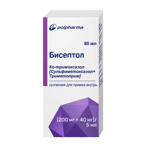 БИСЕПТОЛ сусп. (фл.) 240мг/5мл - 80мл n1 Польфарма-Польфа-Медана Фарма-Акрихин-Тархоминский ФЗ-Адамед