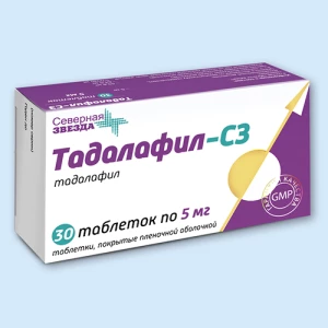 ТАДАЛАФИЛ таб п/об 5мг n30 Северная звезда