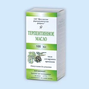 СКИПИДАР (МАСЛО ТЕРПЕНТИННОЕ) живичный (бан.) 100мл Ярославская фармацевтическая фабрика