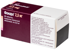 ФЕМАРА таб п/об 2.5мг n30 Новартис-Сандоз-Салютас-Гермес-Лек-Линдофарм-Гексал-СТИ Пластик