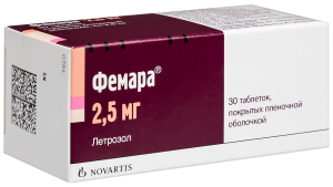 ФЕМАРА таб п/об 2.5мг n30 Новартис-Сандоз-Салютас-Гермес-Лек-Линдофарм-Гексал-СТИ Пластик