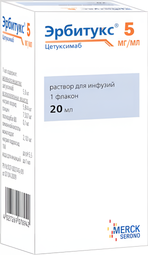 ЭРБИТУКС р-р д/инф. (фл.) 5мг/мл - 20мл n1 Мерк