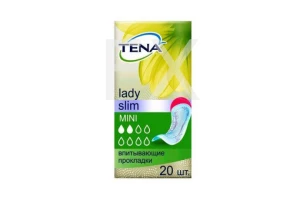 ПРОКЛАДКИ УРОЛОГИЧЕСКИЕ ТЕНА Lady Mini Slim n20 Эссити-SCA-Хайджин-Молнлик