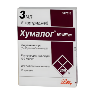 ХУМАЛОГ р-р д/ин. (картридж) 100МЕ/мл - 3мл n5 Лилли-Эли Лилли-Дел Карибе