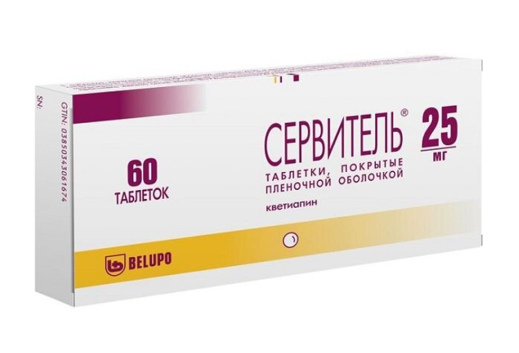 СЕРВИТЕЛЬ таб п/об 25мг n60