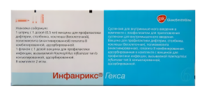 ВАКЦИНА ИНФАНРИКС ГЕКСА сусп. д/ин. (шприц) 1 доза - 0.5мл n1 ГлаксоСмитКляйн-Стаффорд-СмитКлян Бичем-Вэлком-Оперейшнс-Фармар
