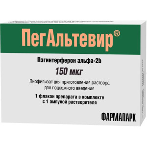 ПЕГАЛЬТЕВИР лиоф. д/р-ра д/ин. (фл.) 150мкг 0.7мл n1 Фармстандарт-Лексредства-Томскхимфарм-Уфавита-Отисифарм-Лекко