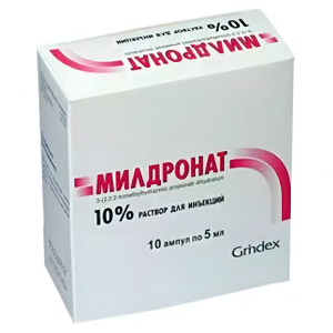 МИЛДРОНАТ р-р д/ин. (амп.) 10% - 10мл n5 Эйч Би Эм