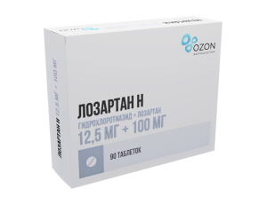 ЛОЗАРТАН таб п/об 100мг n90 Озон-Атолл-Риф