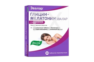 ГЛИЦИН+МЕЛАТОНИН таб 100мг+3мг n60 Эвалар