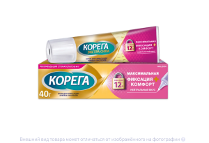 КОРЕГА крем Максимальная фиксация и свежесть 40г ГлаксоСмитКляйн-Стаффорд-СмитКлян Бичем-Вэлком-Оперейшнс-Фармар