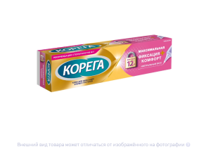 КОРЕГА крем Максимальная фиксация и свежесть 40г ГлаксоСмитКляйн-Стаффорд-СмитКлян Бичем-Вэлком-Оперейшнс-Фармар