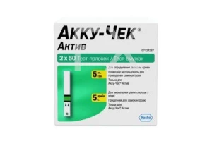 ТЕСТ ПОЛОСКИ К ГЛЮКОМЕТРУ Акку-Чек (Accu-chek) Active n100 Рош - Ф. Хоффманн-Ля Рош Лтд-Рош Диабетс кеа