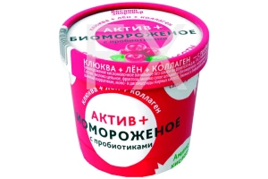 БИОМОРОЖЕНОЕ  Актив+ клюква-лен-коллаген 45г (15)