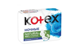 ПРОКЛАДКИ ГИГИЕНИЧЕСКИЕ Котекс (Kotex) Natural Ночные n6