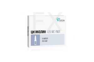 ЦИТИКОЛИН р-р д/ин. (амп.) 250мг/мл - 4мл n5