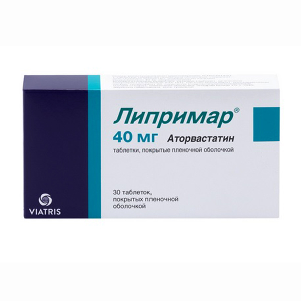 ЛИПРИМАР таб п/об 40мг 30 шт.