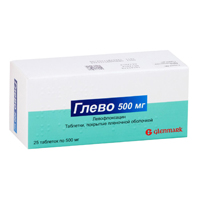 ГЛЕВО таб п/об 500мг n10