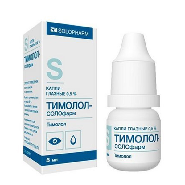 ТИМОЛОЛ капли гл. (фл.) 0.5% - 5мл 1 шт.