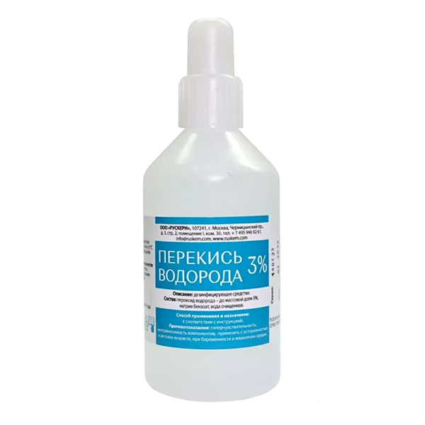 ПЕРЕКИСЬ ВОДОРОДА р-р (фл.) 3% - 100мл n1