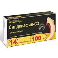СИЛДЕНАФИЛ таб п/об 100мг 14 шт.