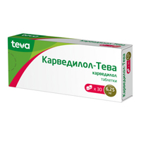 КАРВЕДИЛОЛ таб 6.25мг n30 КАРВЕДИЛОЛ таб 6.25мг n30