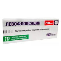 ЛЕВОФЛОКСАЦИН таб п/об 750мг 10 шт.