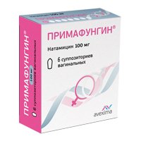 ПРИМАФУНГИН супп. ваг. 100мг n6