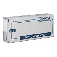 АТОРВАСТАТИН таб п/об 80мг n30