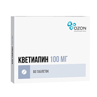 КВЕТИАПИН таб п/об 100мг 30 шт.