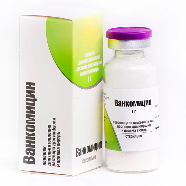 ВАНКОМИЦИН лиоф. д/инф. (фл.) 1г 1 шт.