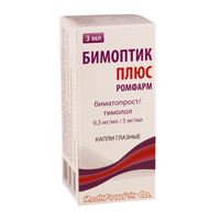 БИМОПТИК капли гл. (фл.-кап.) 0.3мг 3мл