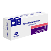 ТОПИРАМАТ таб п/об 50мг n30 ТОПИРАМАТ таб п/об 50мг n30