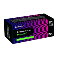 АТОРВАСТАТИН таб п/об 20мг n30