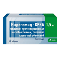 ИНДАПАМИД ретард таб п/об 1.5мг n60