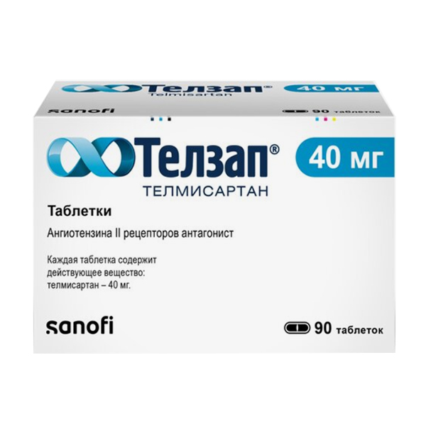 ТЕЛЗАП ПЛЮС таб п/об 40мг+12.5мг n90