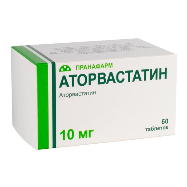 АТОРВАСТАТИН таб п/об 10мг n30