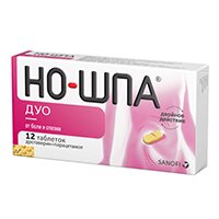 НО-ШПА ДУО таб 40мг+500мг n12