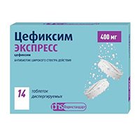 ЦЕФИКСИМ ЭКСПРЕСС таб дисперг. 400мг n14