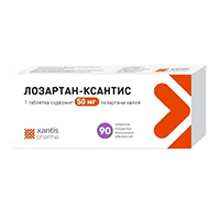 ЛОЗАРТАН таб п/об 50мг n90