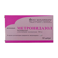 МЕТРОНИДАЗОЛ свечи ваг. 500мг n10
