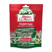 АЛЬПИЙСКА КАРАМЕЛЬ (ALPINE CARAMEL) леденцы б/сахара 75г