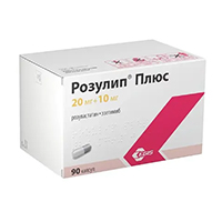 РОЗУЛИП ПЛЮС капс. 20мг+10мг n90