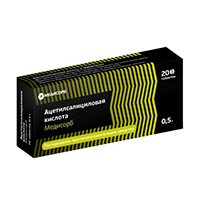 АЦЕТИЛСАЛИЦИЛОВАЯ КИСЛОТА таб 500мг n20