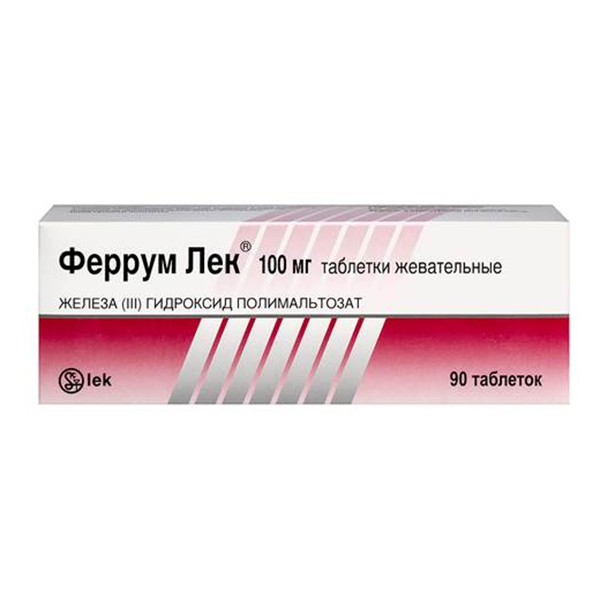 ФЕРРУМ ЛЕК таб жев. 100мг n90